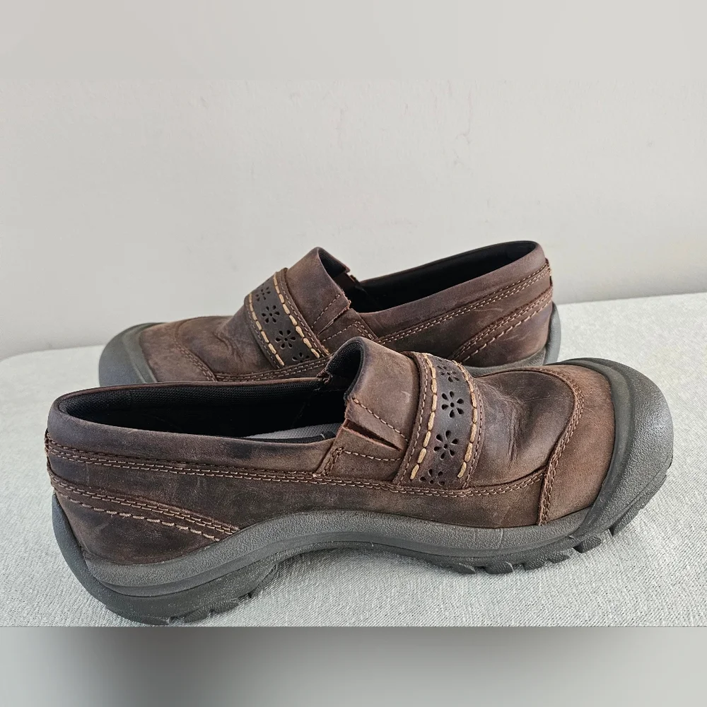 KEEN Kaci ll Womens Brown Leather Slip On Shoes - Picture 6 of 10